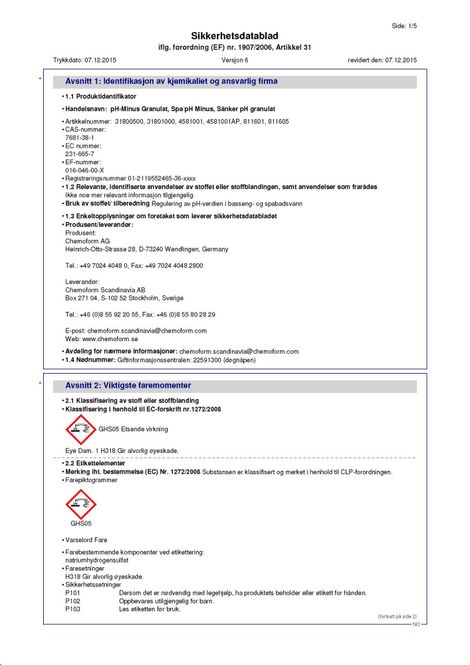 Hovedbilde Ph minus 1.5 kg